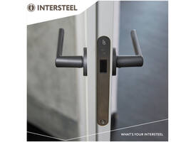 Woningbouw magneet loopslot, voorplaat afgerond rvs, 20x174, doorn 50mm incl. sluitplaat/kom