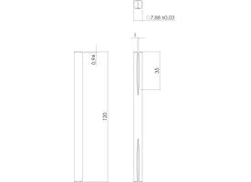 Stift beide zijden zaagsnede 8x120mm