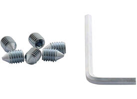 Accessoireset A: 6 inbusboutjes M6x9mm conisch en inbussleutel