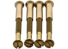 Accessoireset G: 4 patentbouten M4x38mm met patenthulzen M4x23mm messing