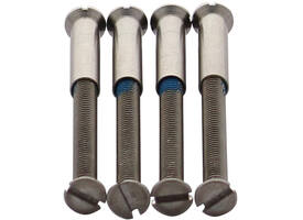Accessoireset H: 4 patentbouten M4x38mm met patenthulzen M4x23mm rvs