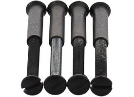 Accessoireset J: 4 patentbouten M4x38mm met patenthulzen M4x25mm staal zwart