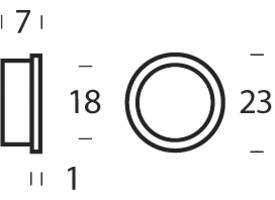 Accessoireset C: 10 nylon ringen ø20mm-18mm wit