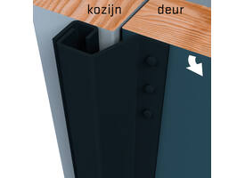 SecuStrip Plus buitendraaiend 0-6mm 2115mm zwartgrijs