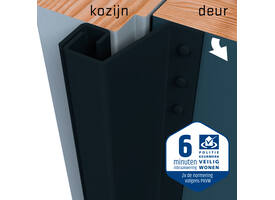 SecuStrip Plus buitendraaiend 14-20mm 2300mm zwartgrijs