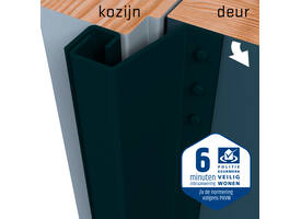 SecuStrip Plus buitendraaiend 14-20mm 2300mm zwart ral 9005