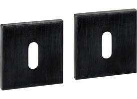 Sleutelrozetten verdekt 53x53x6mm PVD zwart
