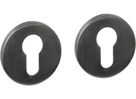 Cilinderrozetten verdekt ø52x6mm PVD antraciet