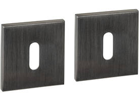 Sleutelrozetten verdekt 53x53x6mm PVD antraciet