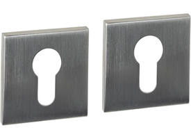 Cilinderrozetten verdekt 53x53x6mm rvs