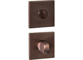 WC-sluiting verdekt 53x53x6mm met stift 6-8mm PVD brons