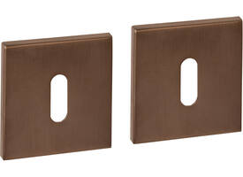 Sleutelrozetten verdekt 53x53x6mm PVD brons