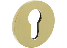 Olivari pc-rozet rond 51x5mm met nokken en doorgaande bevestiging Messing mat titaan PVD