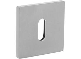 Olivari sleutelrozet vierkant 51x5mm met nokken en doorgaande bevestiging Chroom mat