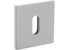 Olivari sleutelrozet vierkant 51x5mm met nokken en doorgaande bevestiging Chroom