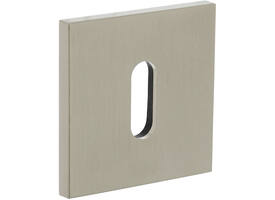 Olivari sleutelrozet vierkant 51x5mm met nokken en doorgaande bevestiging Nikkel mat titaan PVD