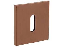 Olivari sleutelrozet vierkant 51x5mm met nokken en doorgaande bevestiging Koper mat titaan PVD
