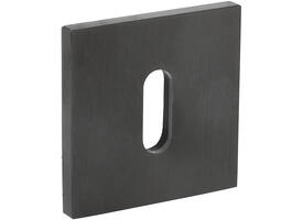 Olivari sleutelrozet vierkant 51x5mm met nokken en doorgaande bevestiging Antraciet mat titaan PVD