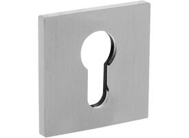 Olivari pc-rozet vierkant 51x5mm met nokken en doorgaande bevestiging Chroom mat