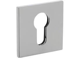 Olivari pc-rozet vierkant 51x5mm met nokken en doorgaande bevestiging Chroom