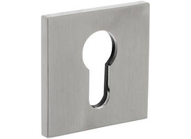 Olivari pc-rozet vierkant 51x5mm met nokken en doorgaande bevestiging RVS mat titaan PVD