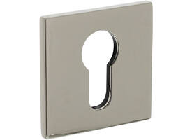 Olivari pc-rozet vierkant 51x5mm met nokken en doorgaande bevestiging Nikkel titaan PVD