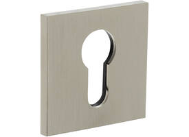 Olivari pc-rozet vierkant 51x5mm met nokken en doorgaande bevestiging Nikkel mat titaan PVD