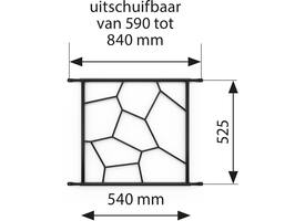 SecuBar Deco 1 op de dag Blackline 540x525mm