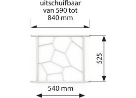 SecuBar Deco 1 op de dag wit 540x525mm