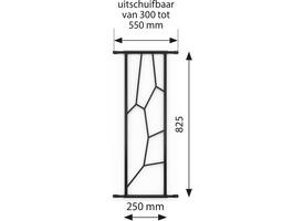 SecuBar Deco 2 op de dag Blackline 250x825mm