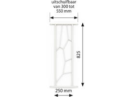 SecuBar Deco 2 op de dag wit 250x825mm