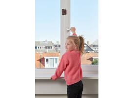 SecuMax Draaikiep raam grendel XL bruin