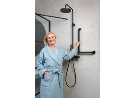SecuCare Wandbeugel 90 graden 60x30 Li/Re zwart mat