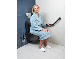 SecuCare Wandbeugel 45 graden 30x30 Li/Re zwart mat