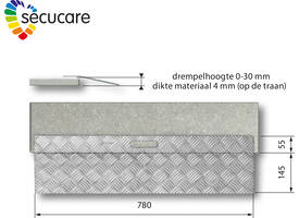 SecuCare Drempelhulp Alu type 1  B 78cm H tm 3cm
