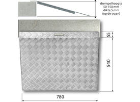 SecuCare Drempelhulp Alu type 3 B 78cm H 5 tm 15cm