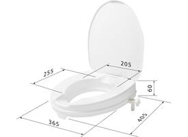 SecuCare Toiletverhoger met klep, 6cm hoog