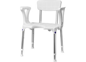 SecuCare Douchestoel Quattro met uitsparing incl rug en arm