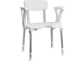 SecuCare Douchestoel Quattro met uitsparing incl rug en arm