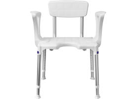 SecuCare Douchestoel Quattro met uitsparing incl rug en arm
