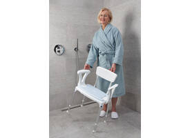 SecuCare Douchestoel Quattro comfort kussen blauw