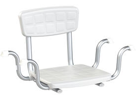 SecuCare Badzitje Quattro wit met rugleuning