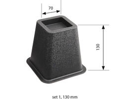 SecuCare Bed / Meubelverhoger 13cm zwart