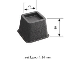 SecuCare Bed / Meubelverhoger 8 / 13 / 21cm zwart