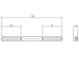 P+E krukstift gegalvaniseerd lengte is 140mm voor 2 gatdeel deurkrukken 8mm te koppelen. Deze stift is geschikt voor deur- en beslagdikte van minimaal 70mm tot maximaal 110mm.