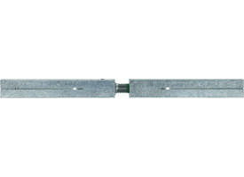 Twin-krukstift verzinkt 9x110mm 55/55mm geschikt voor sloten met gedeelde tuimelaar met een bereik deurdikte + beslagdikte van 40-80mm