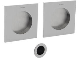 Olivari schuifdeurkom Giotto Q vierkant 42/65mm rvs mat titaan PVD