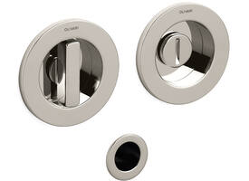 Olivari schuifdeurkom Dante vrij/bezet 6mm Rond Ø65 mm Nikkel titaan PVD