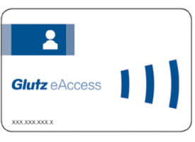 Identificatie kaart glutz eAccess, MIFARE DESfire EV1, 4KB, standaard layout met ID-nr.