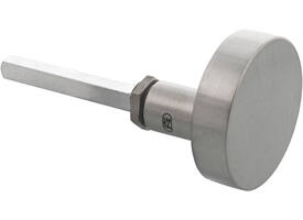 Vlakke-knop Ø 60mm excentrisch, Ls en Rs bruikbaar, inclusief 8mm wisselstift
